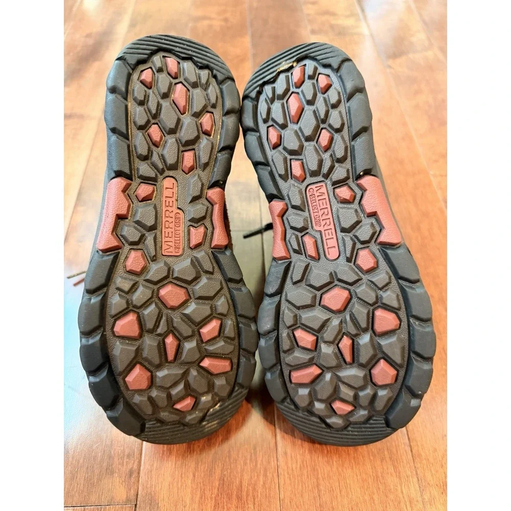 Merrell Moab 2 Kids/ Boy Mid Leather Waterproof Hiking Boots Lace Sz 1.5W NWOB